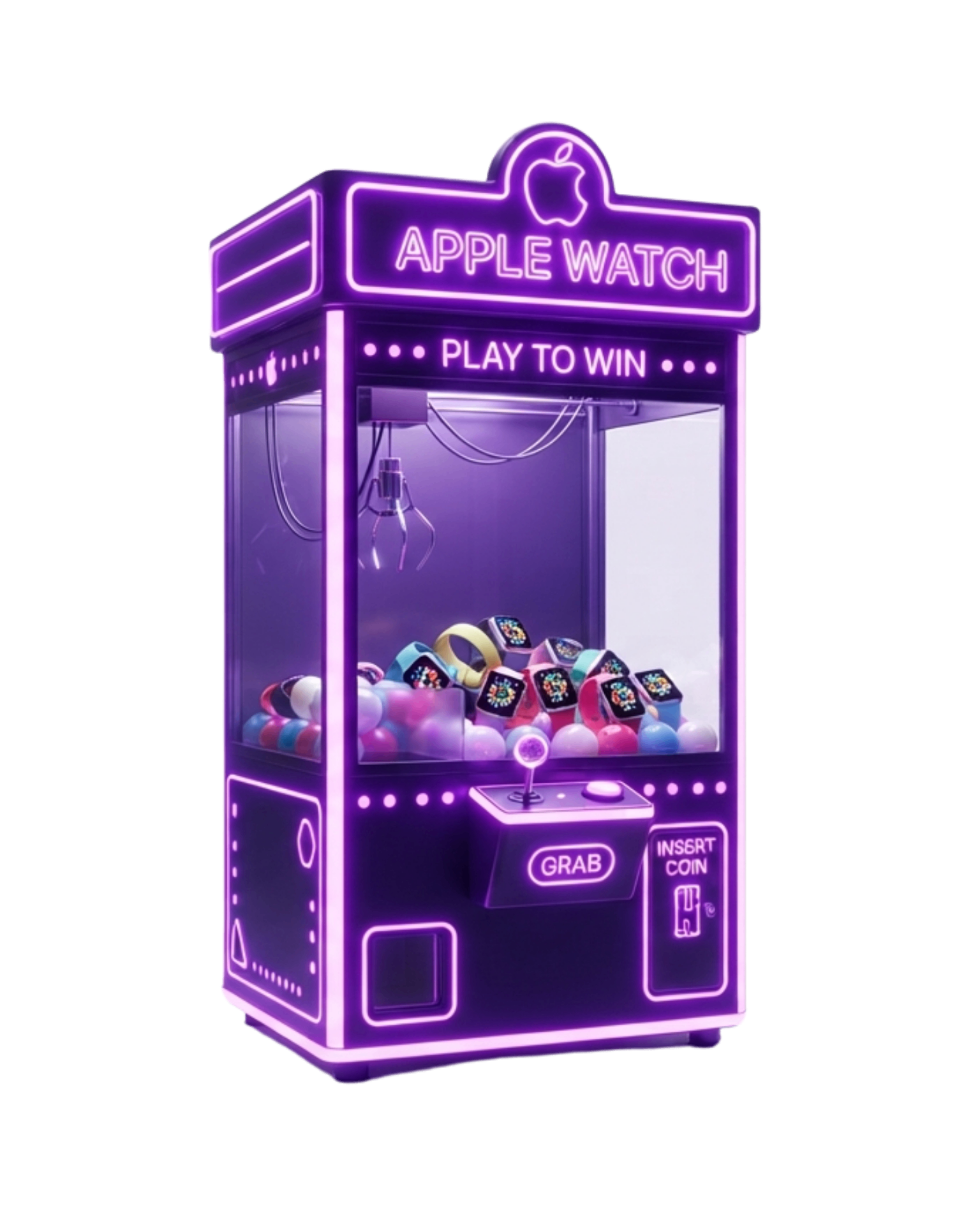 Apple Watch neon claw machine