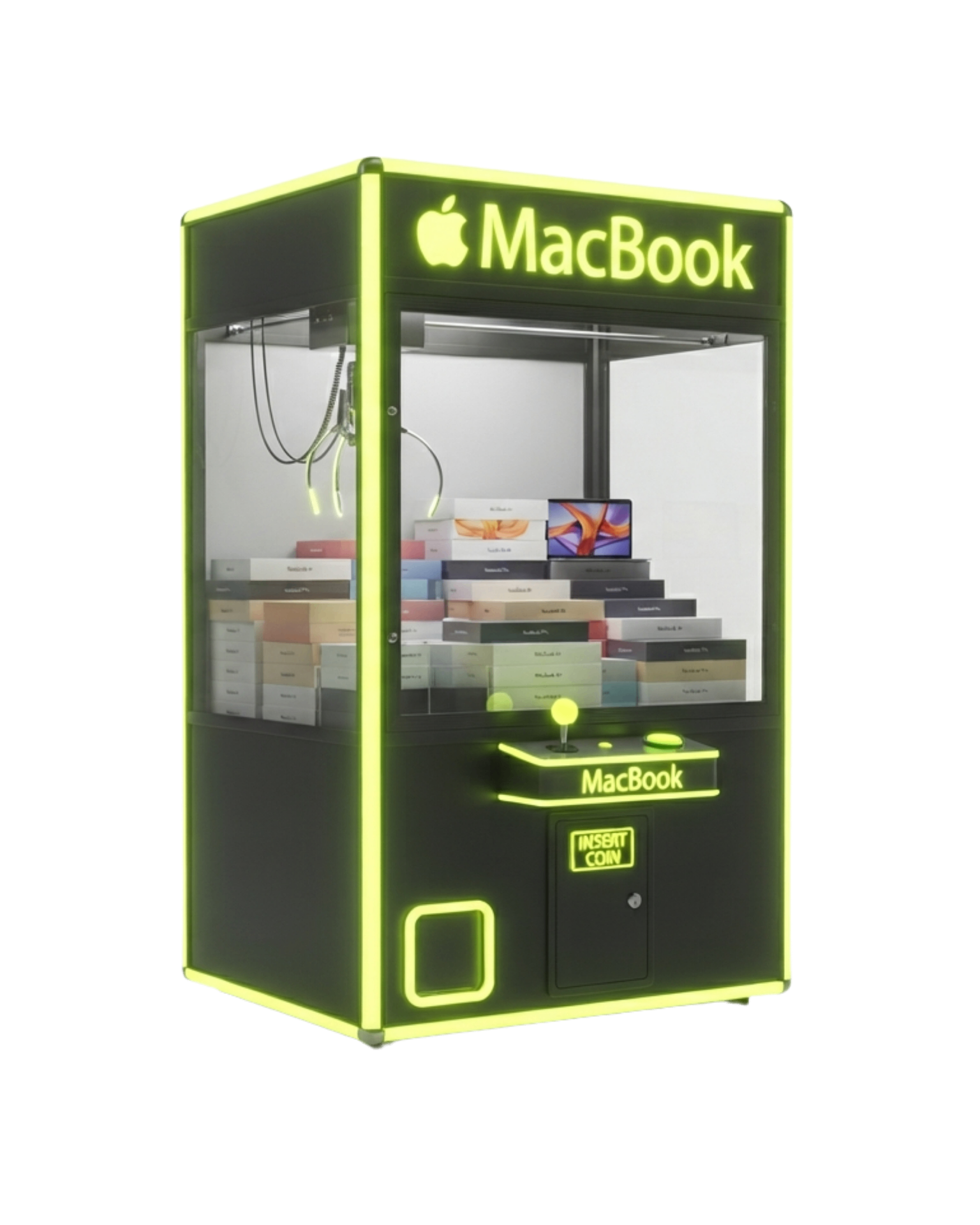 MacBook neon claw machine
