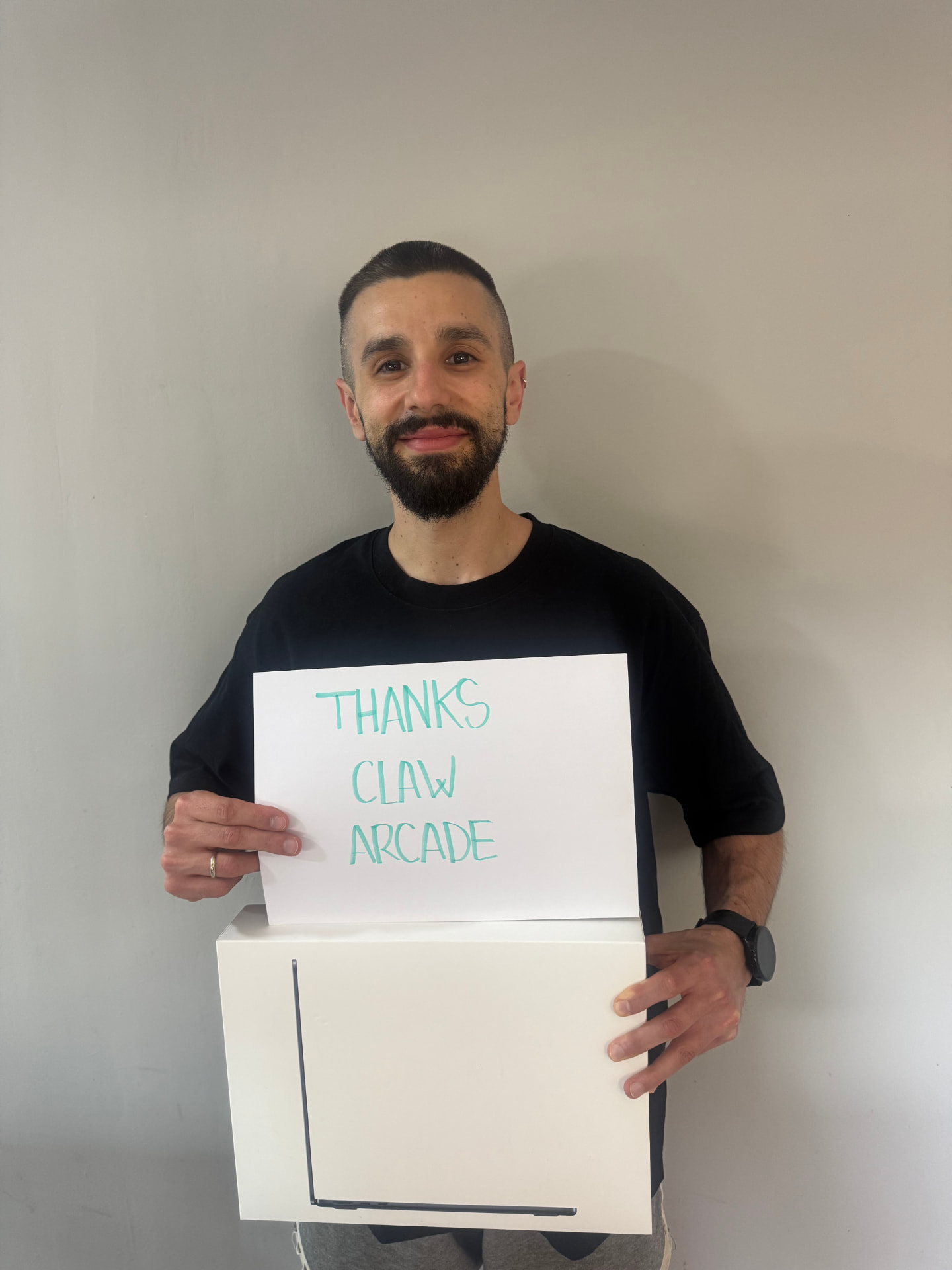 Thomas W. won MacBook on Claw Arcade